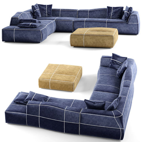Combination leisure sofa 3D model
