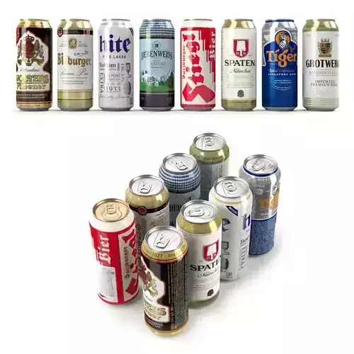 Beer in aluminum cans Vol 1 3D model
