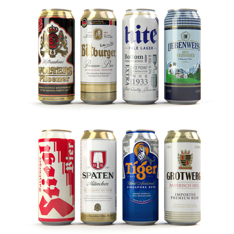 Beer in aluminum cans Vol 1 3D model_1