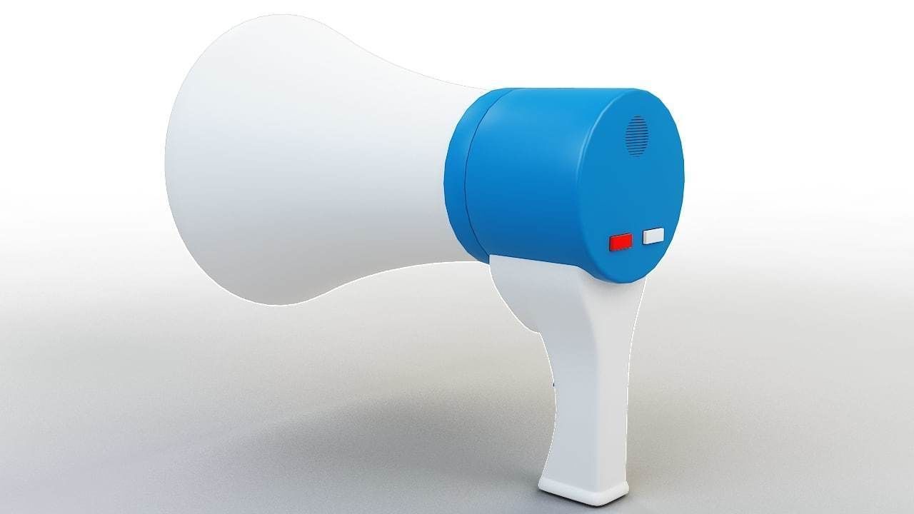 Cartoon Megaphone 3D model_2
