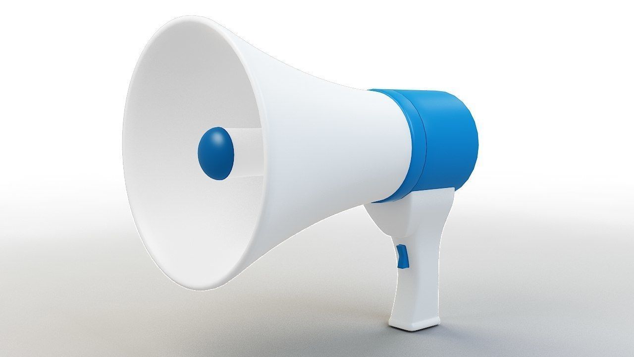 Cartoon Megaphone 3D model_1