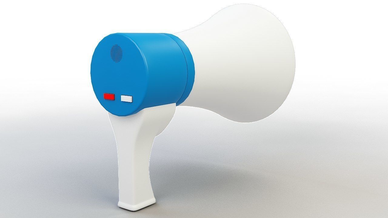 Cartoon Megaphone 3D model_6