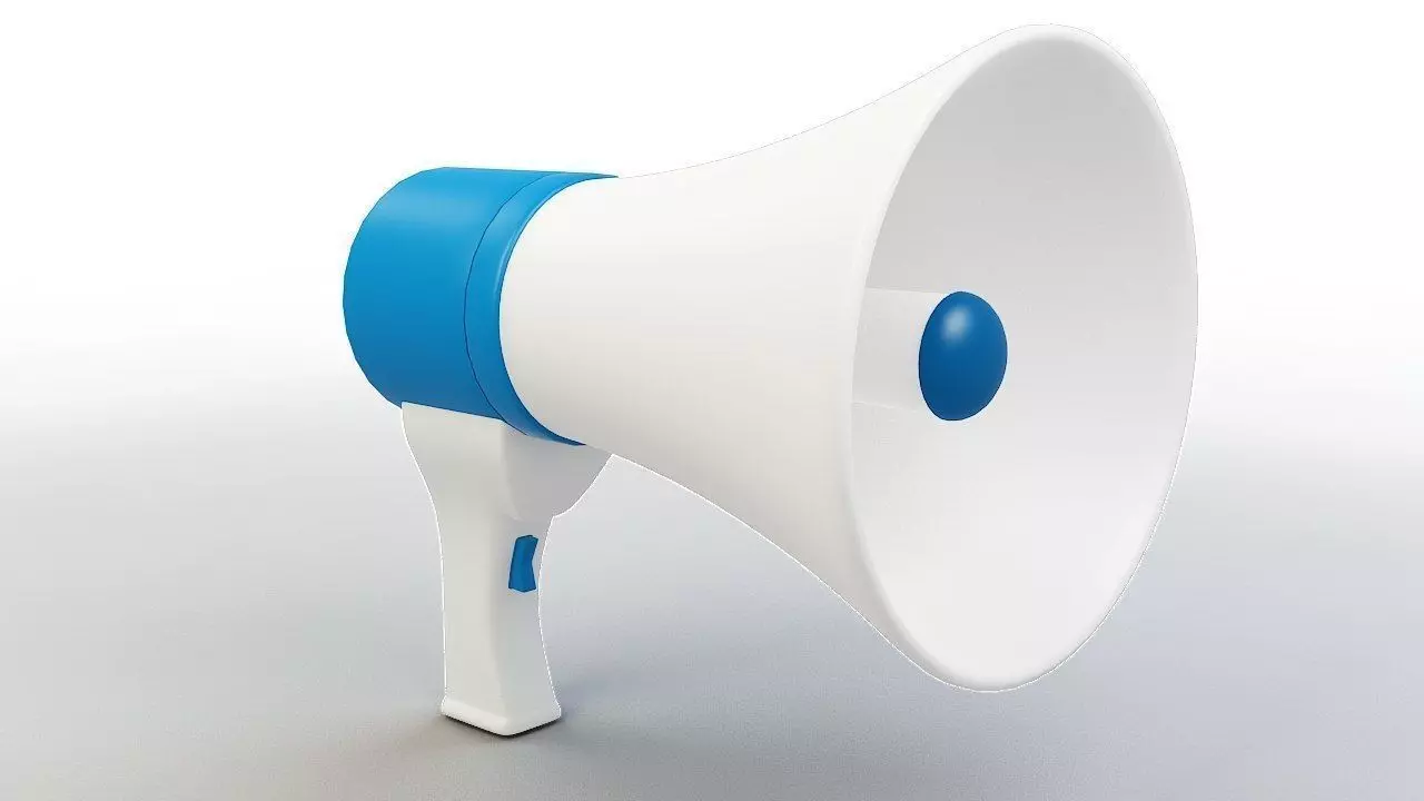 Cartoon Megaphone 3D model_0