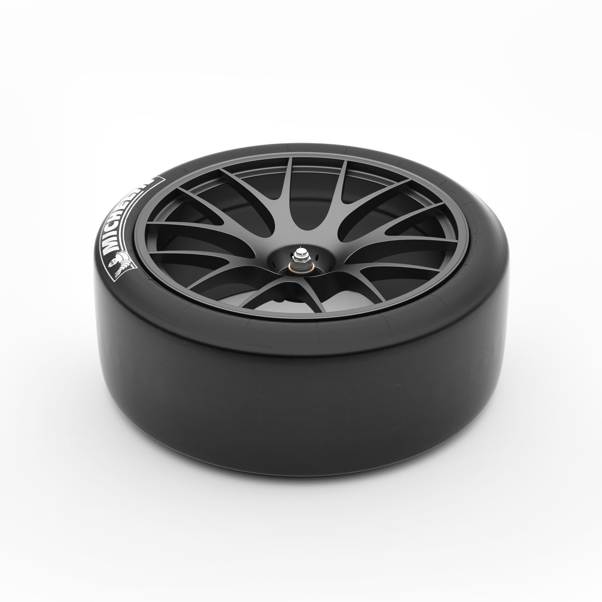Wheel Racing BBS with Slik Tire 3D model_1