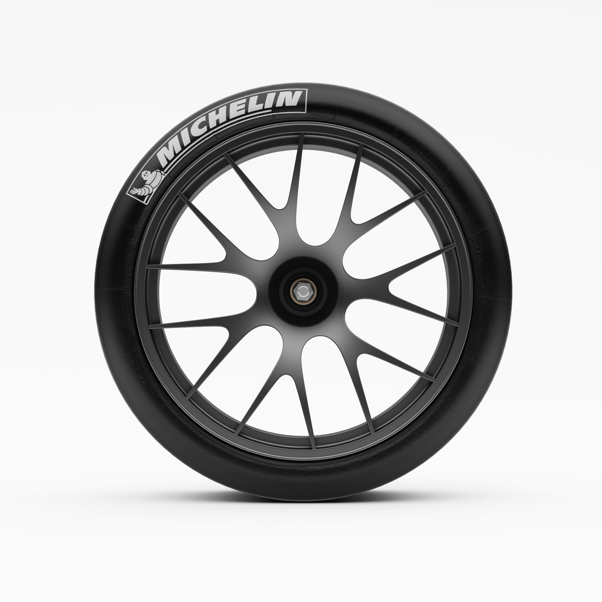 Wheel Racing BBS with Slik Tire 3D model_2