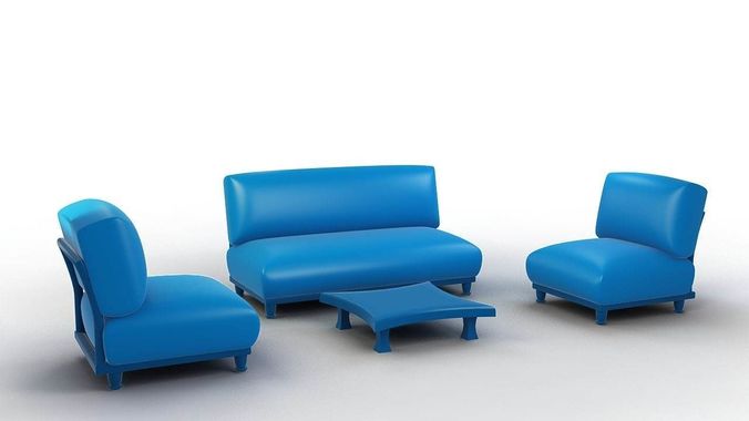 Cartoon Armchair  3D model