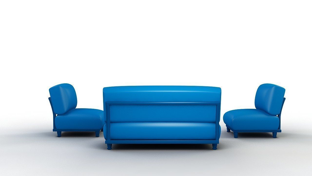 Cartoon Armchair  3D model_3