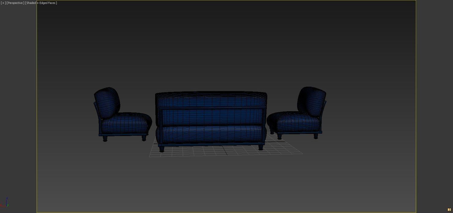 Cartoon Armchair  3D model_4