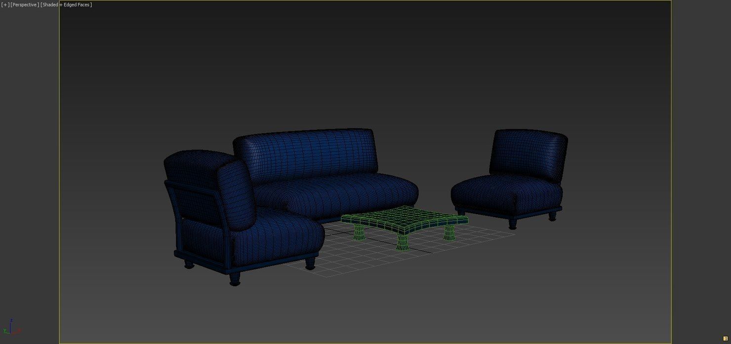 Cartoon Armchair  3D model_5
