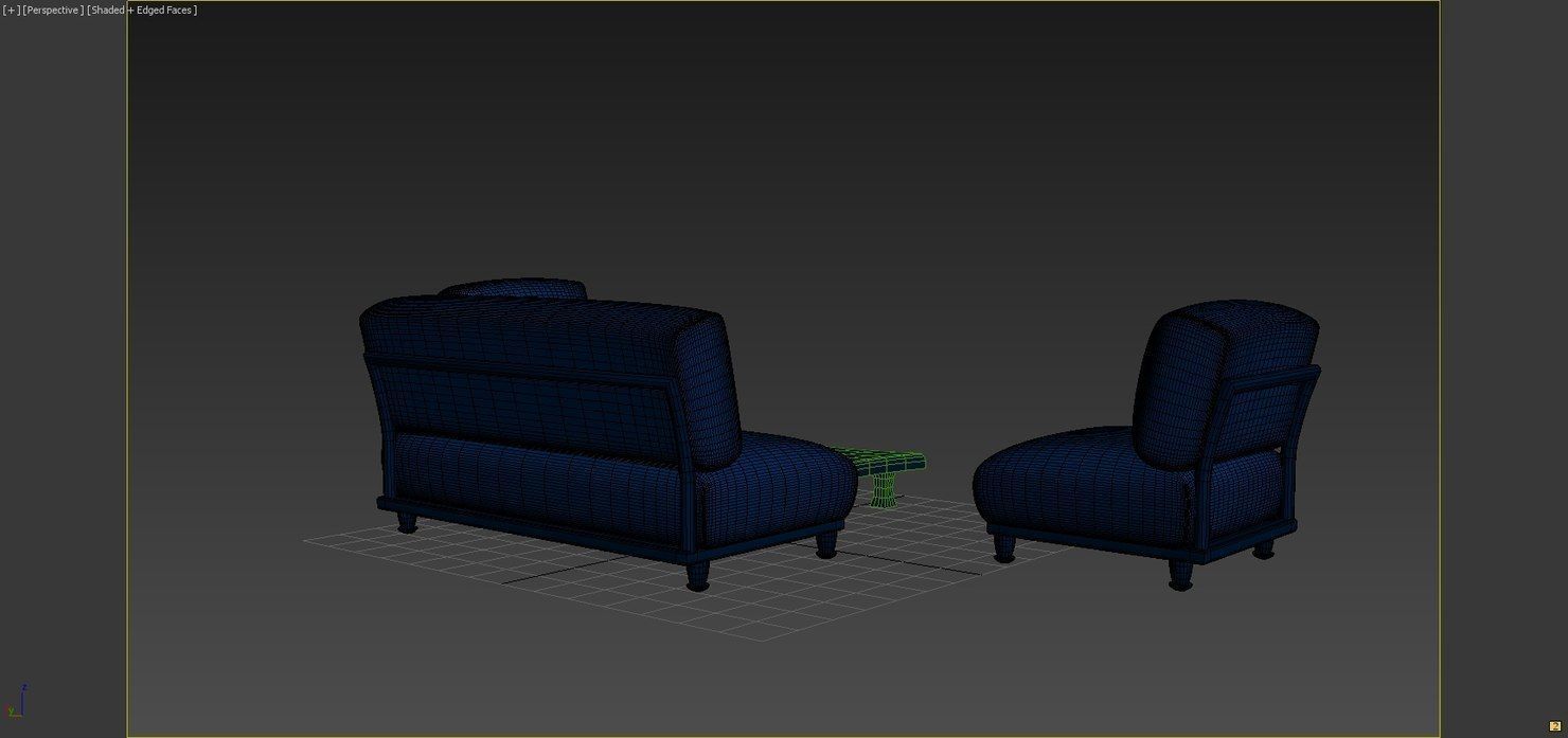 Cartoon Armchair  3D model_7