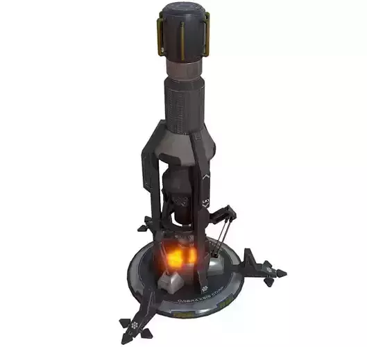Sci Fi Resource Extractor Low-poly 3D model