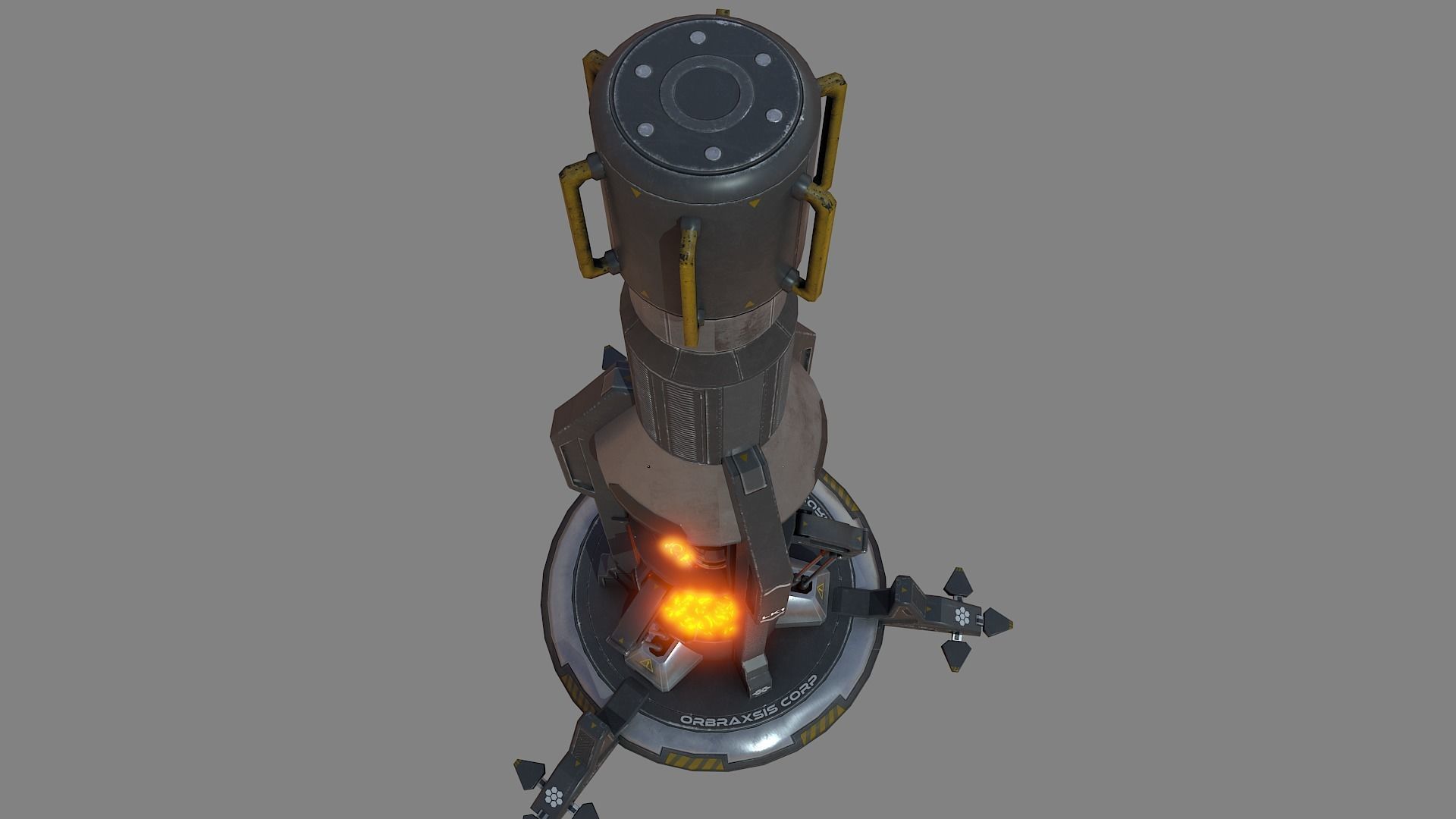 Sci Fi Resource Extractor Low-poly 3D model_3