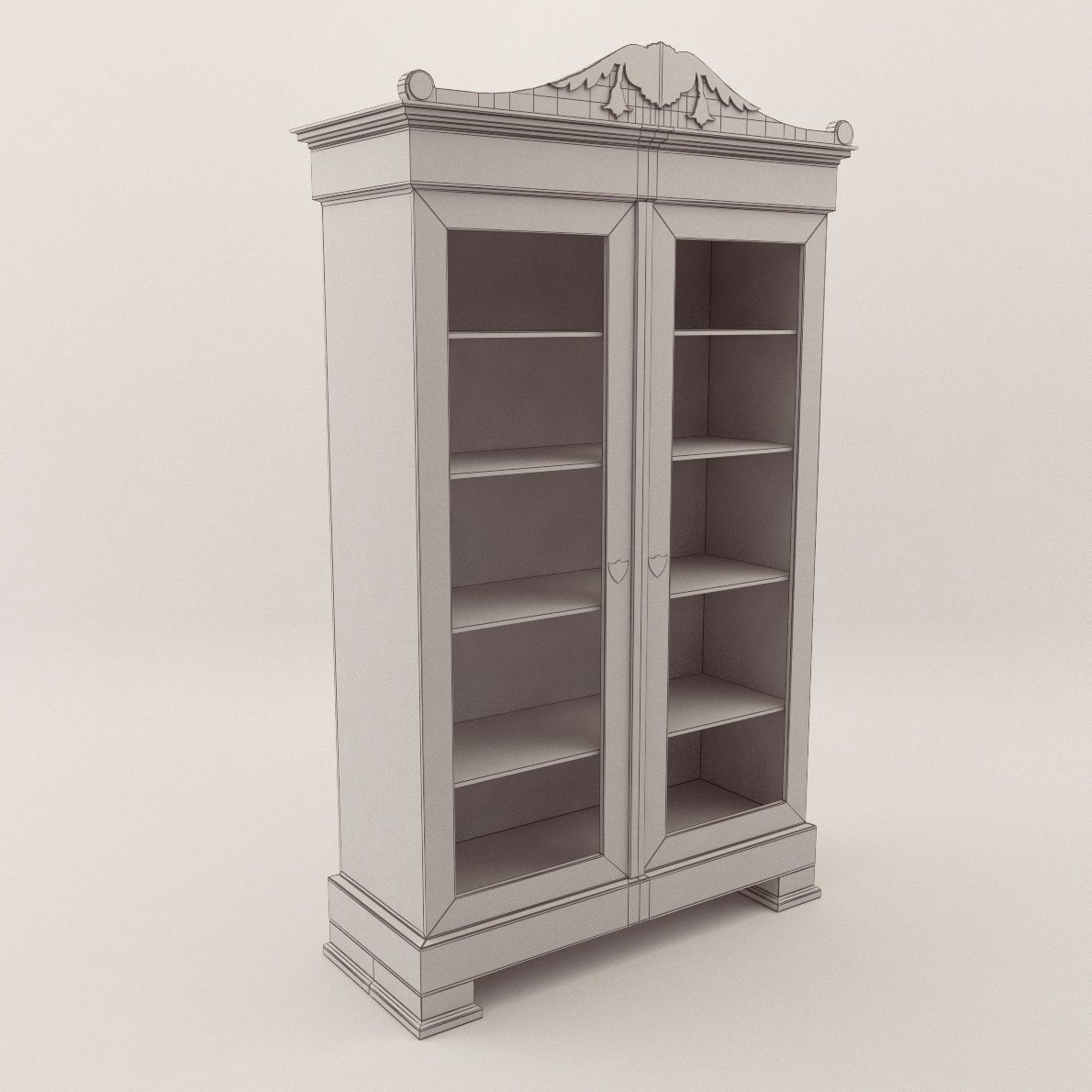 Classicistic vitrine - Austria around 1800 3D model_2