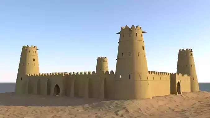 Arab Fort Low-poly 3D model