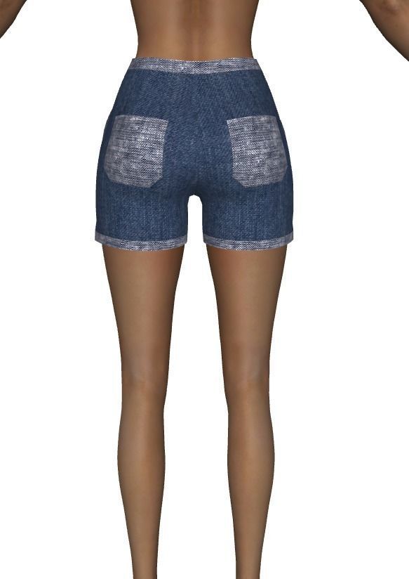 short  Low-poly 3D model_1