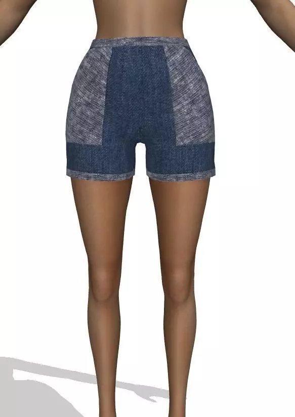 short  Low-poly 3D model_0