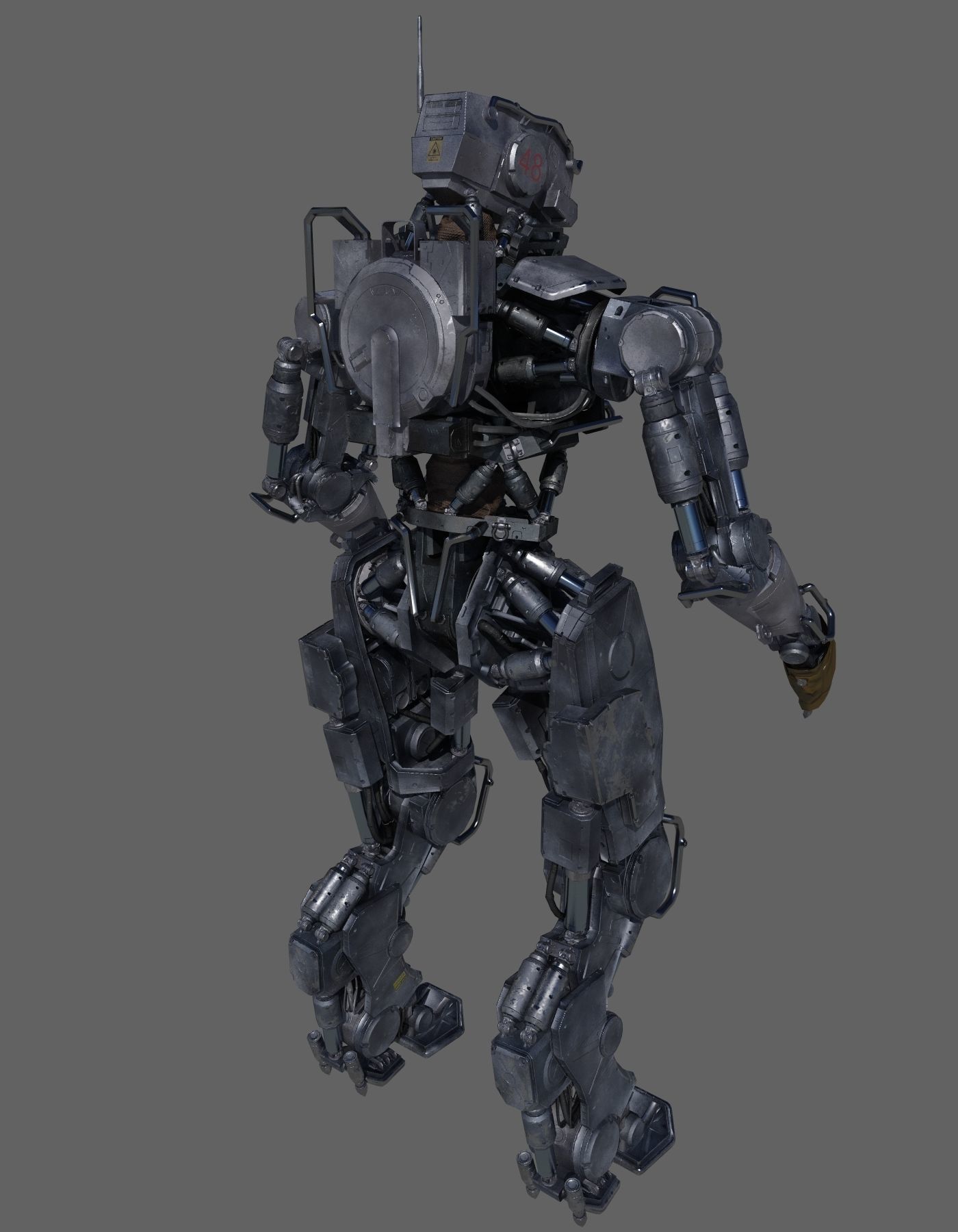 R-Soldier mid poly Low-poly 3D model_1