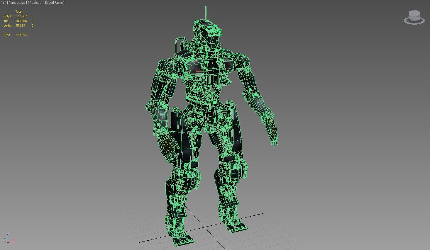 R-Soldier mid poly Low-poly 3D model_5