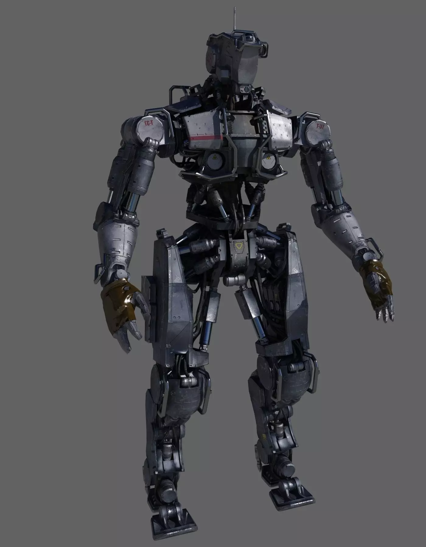 R-Soldier mid poly Low-poly 3D model_0