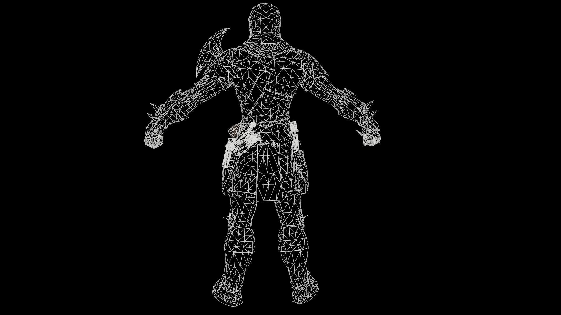 orks assasin Low-poly 3D model_8