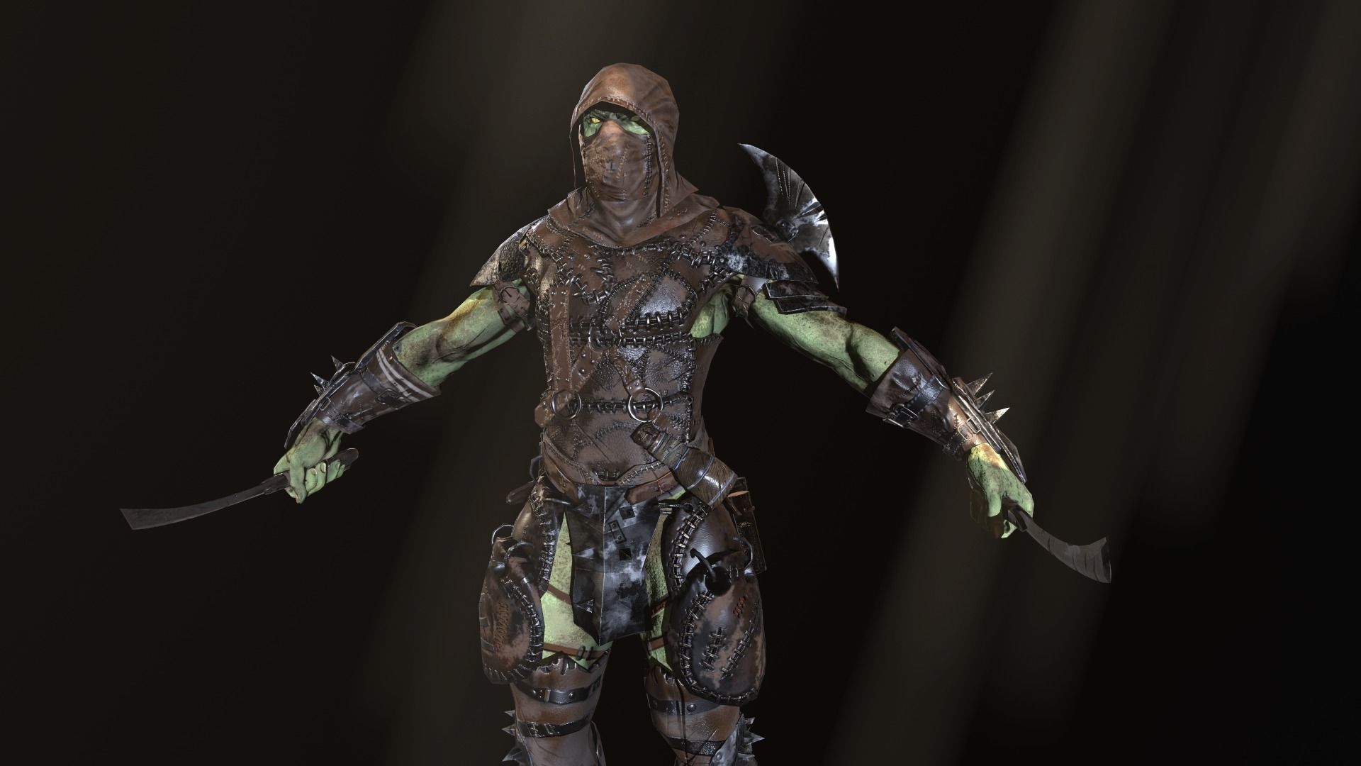 orks assasin Low-poly 3D model_19