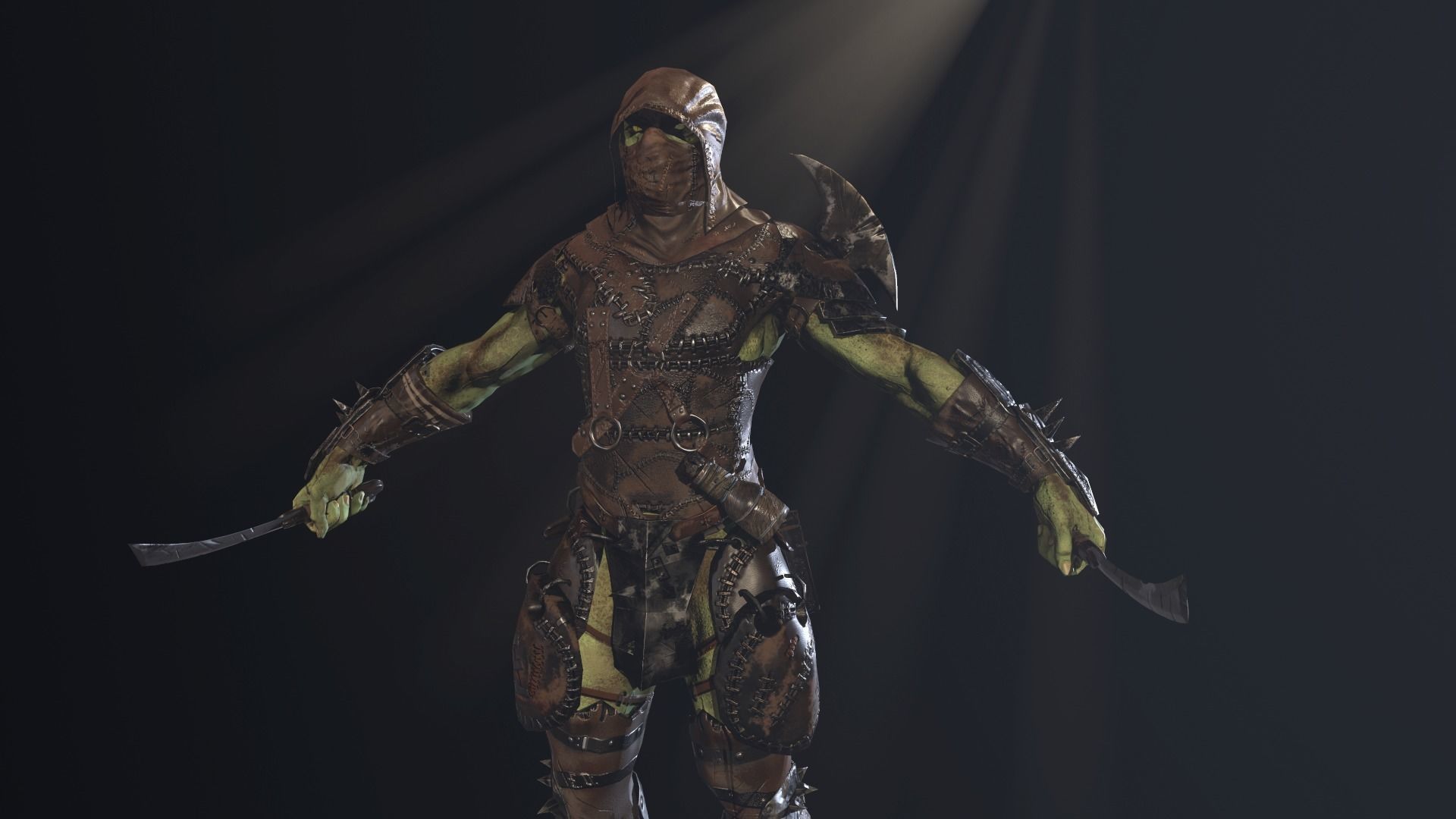 orks assasin Low-poly 3D model_16