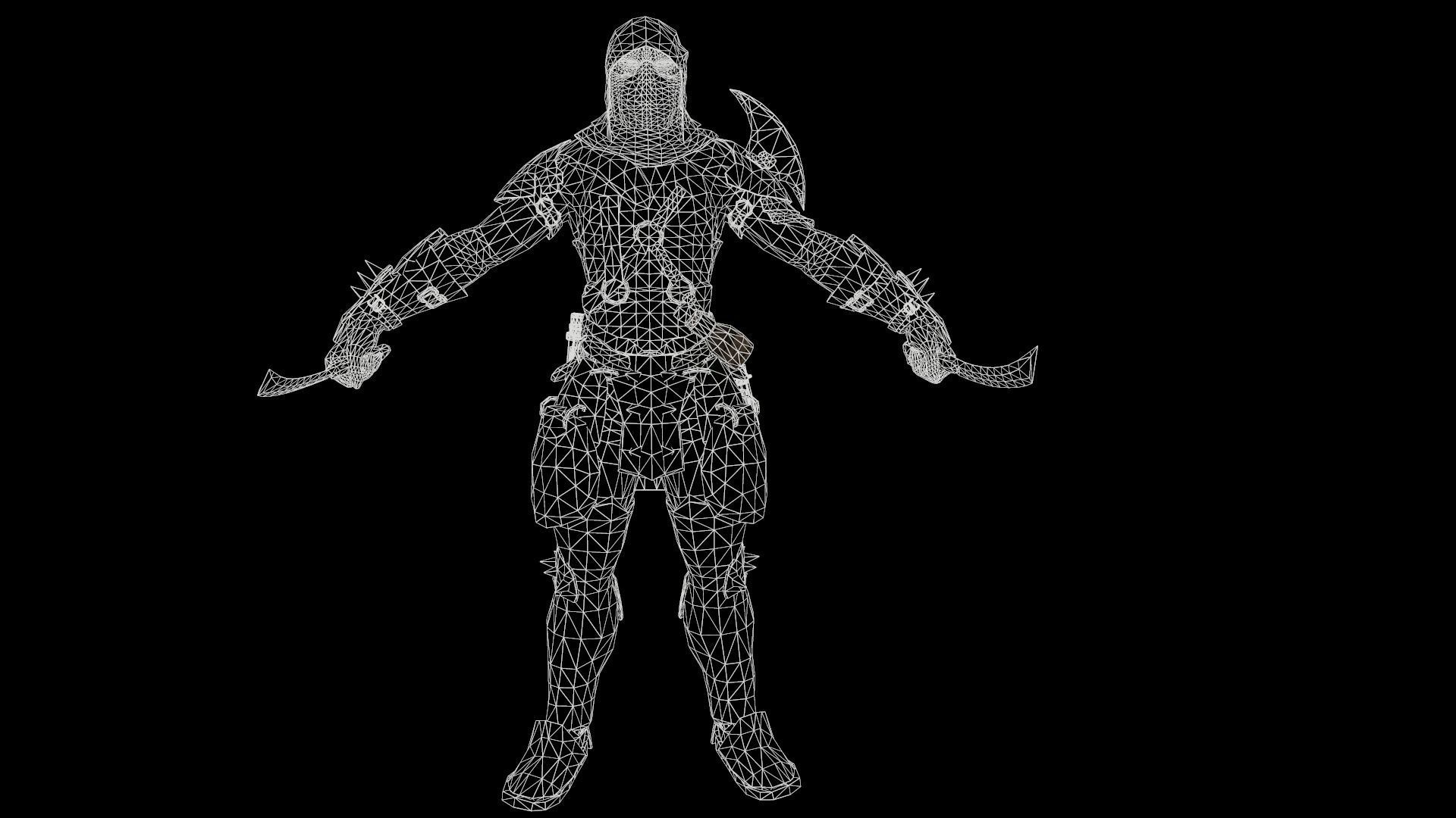 orks assasin Low-poly 3D model_7