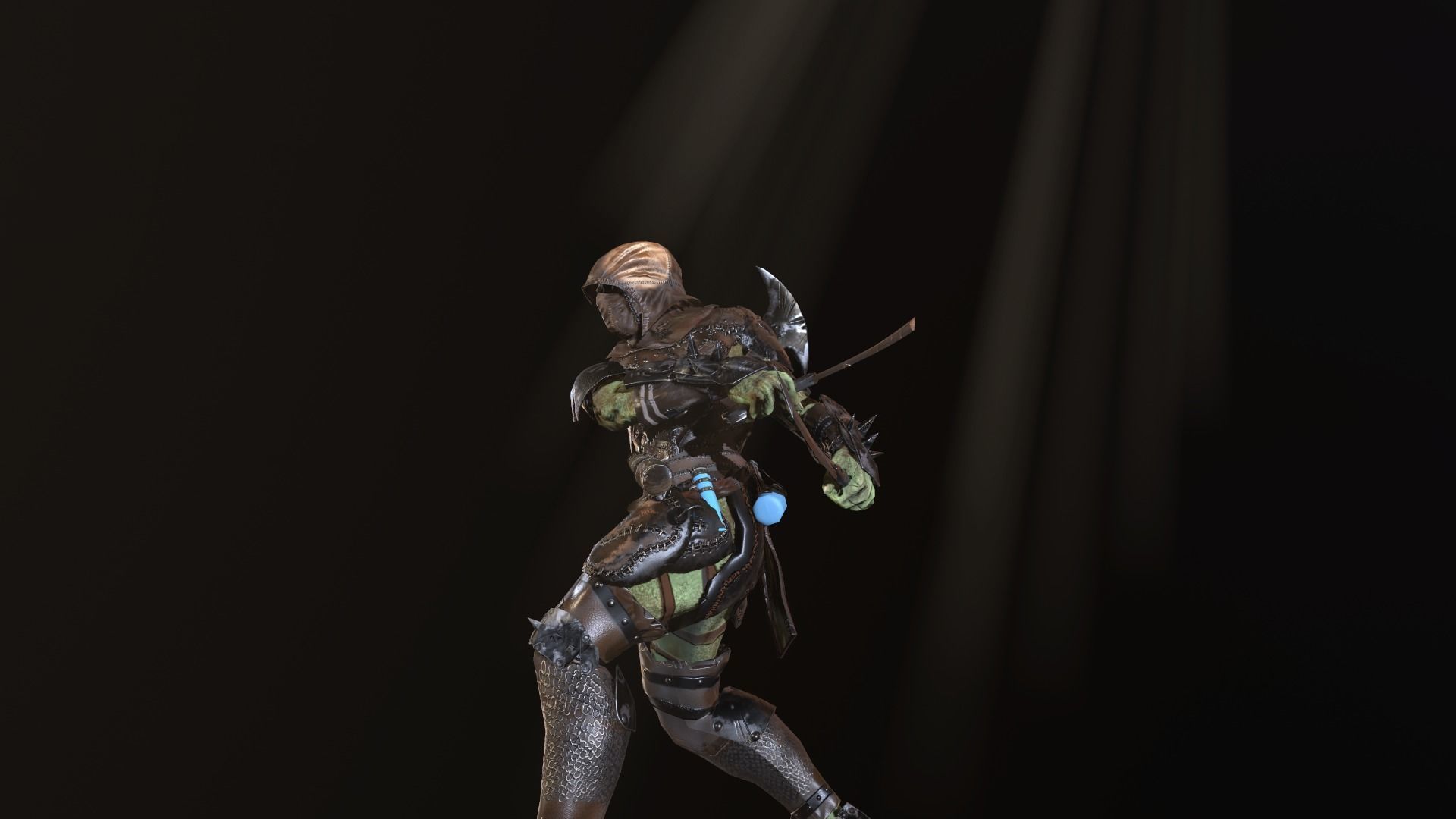 orks assasin Low-poly 3D model_20