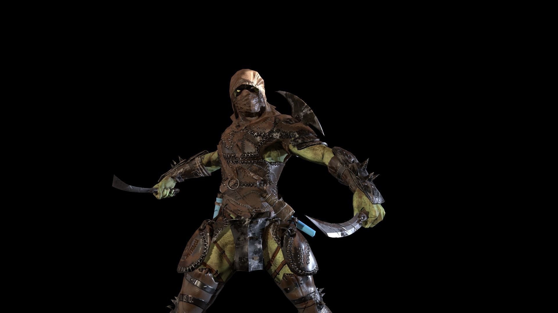 orks assasin Low-poly 3D model_3