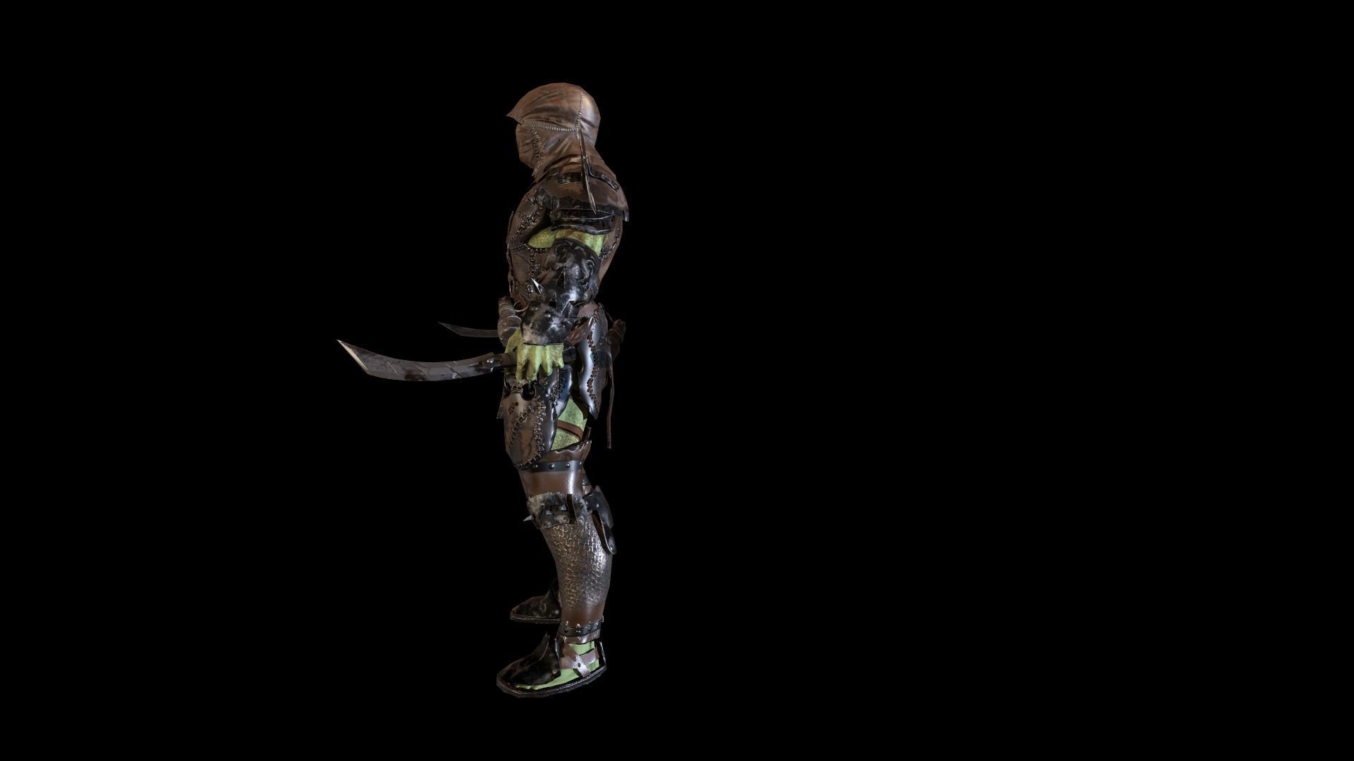 orks assasin Low-poly 3D model_4