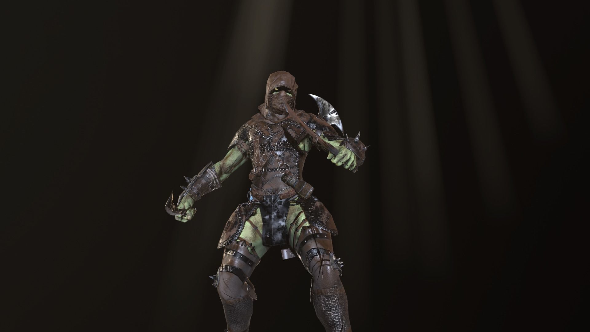 orks assasin Low-poly 3D model_21