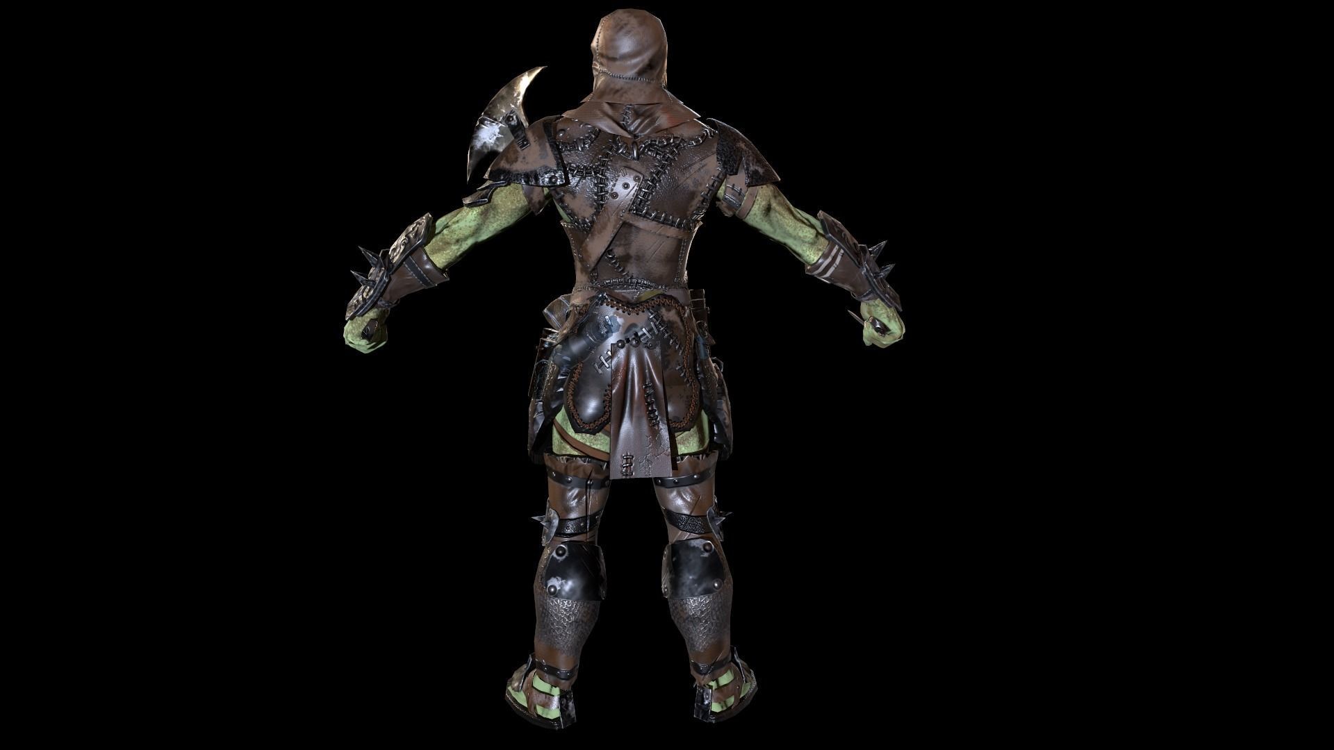 orks assasin Low-poly 3D model_11