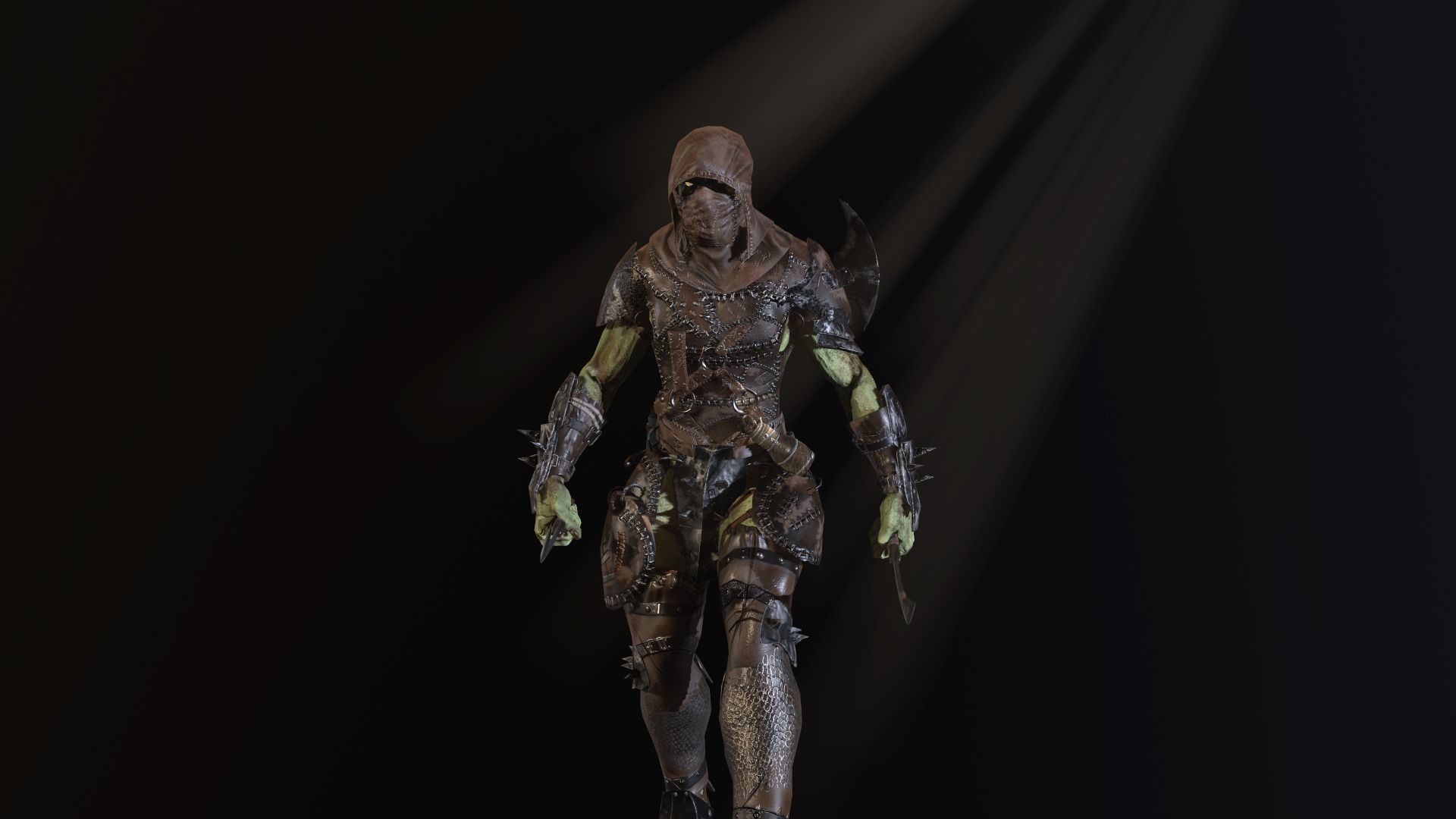 orks assasin Low-poly 3D model_10