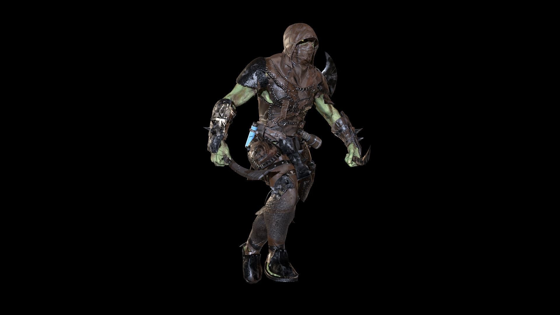 orks assasin Low-poly 3D model_2