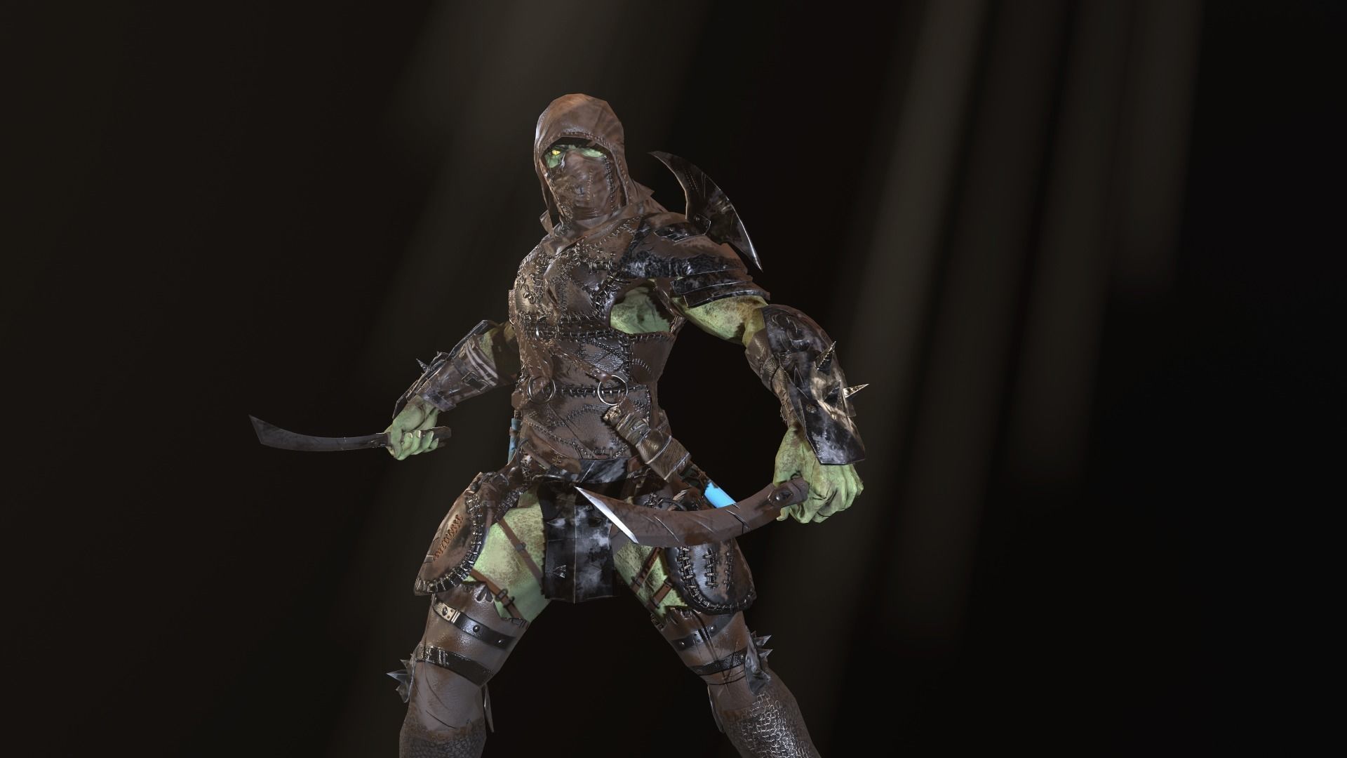 orks assasin Low-poly 3D model_17