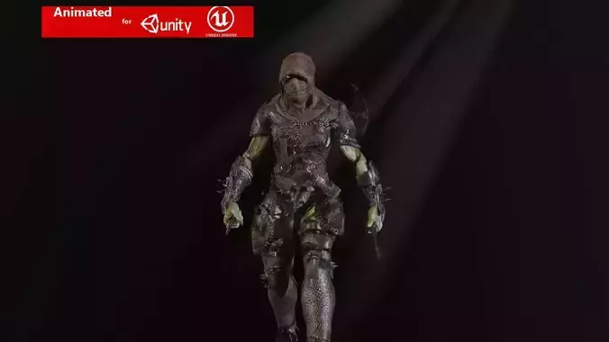orks assasin Low-poly 3D model