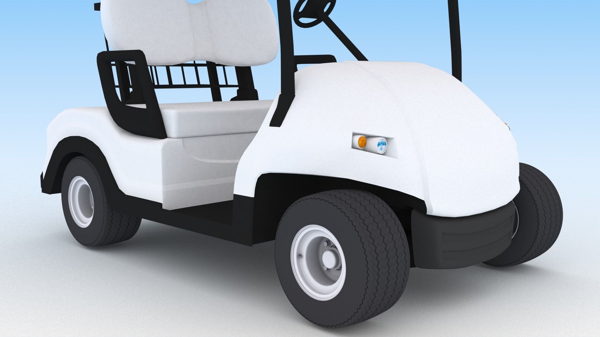 Golf cart 3D model_5