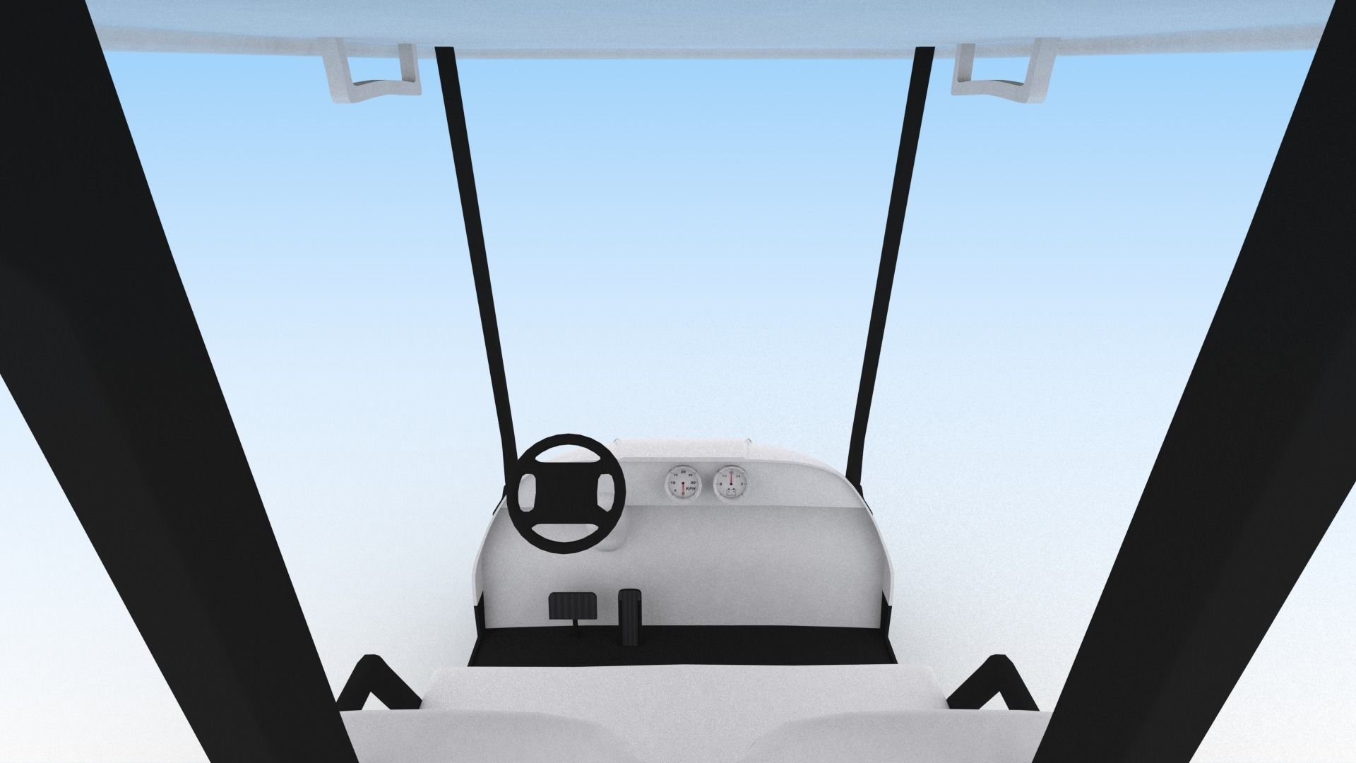 Golf cart 3D model_7