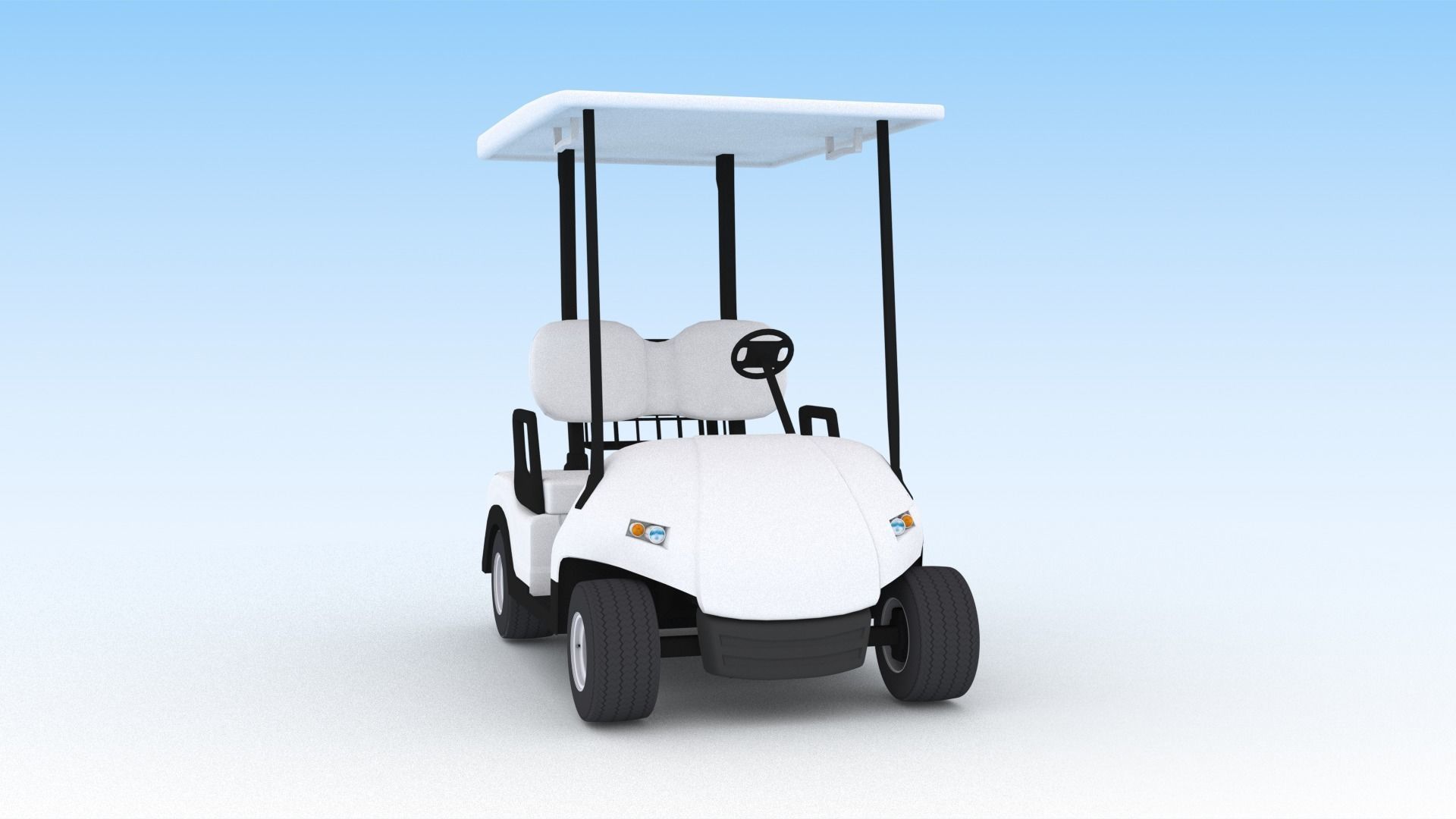 Golf cart 3D model_6