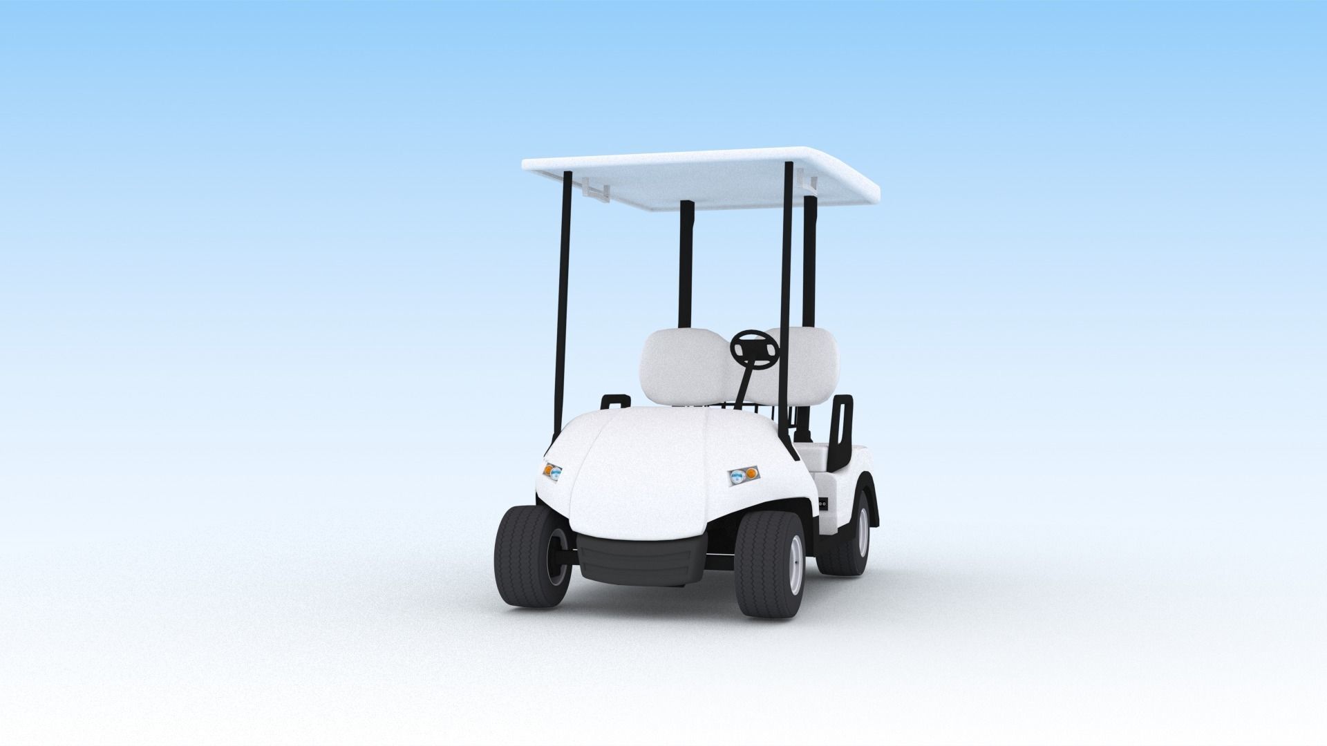 Golf cart 3D model_8