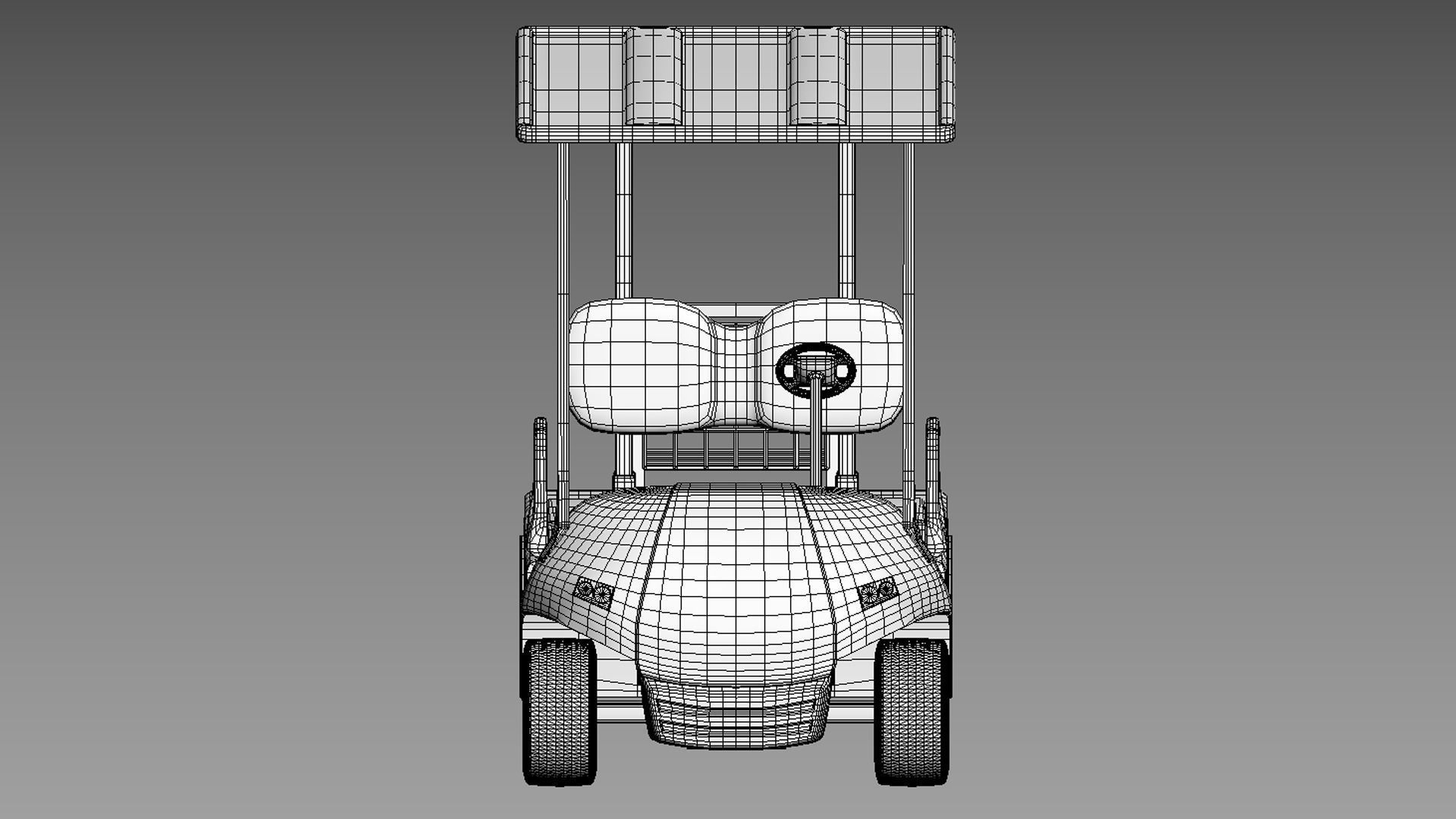 Golf cart 3D model_10