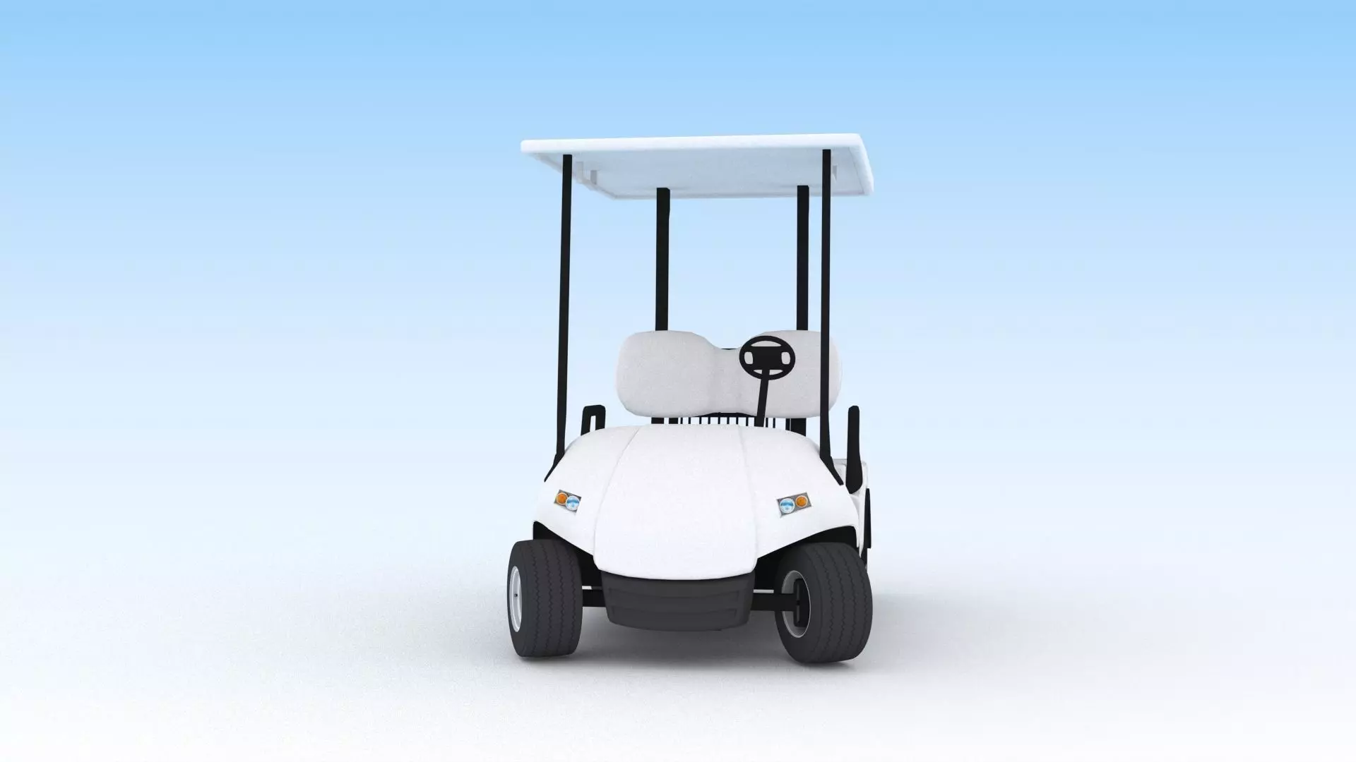 Golf cart 3D model_0