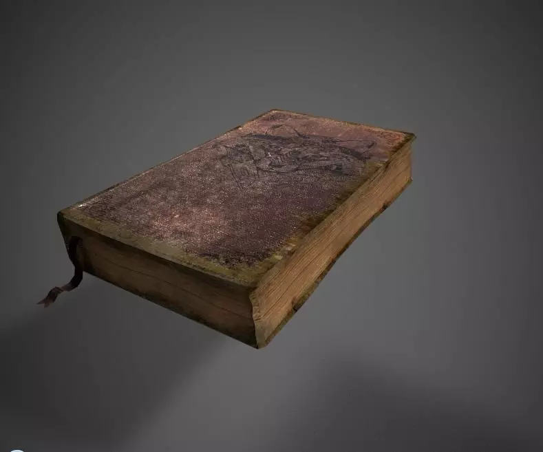 Mystical Book Low-poly 3D model_0