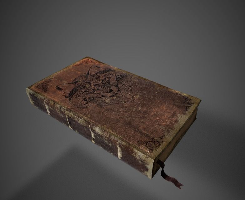 Mystical Book Low-poly 3D model_1