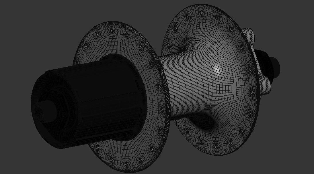 Realistic Bicycle Hub 3D model_1