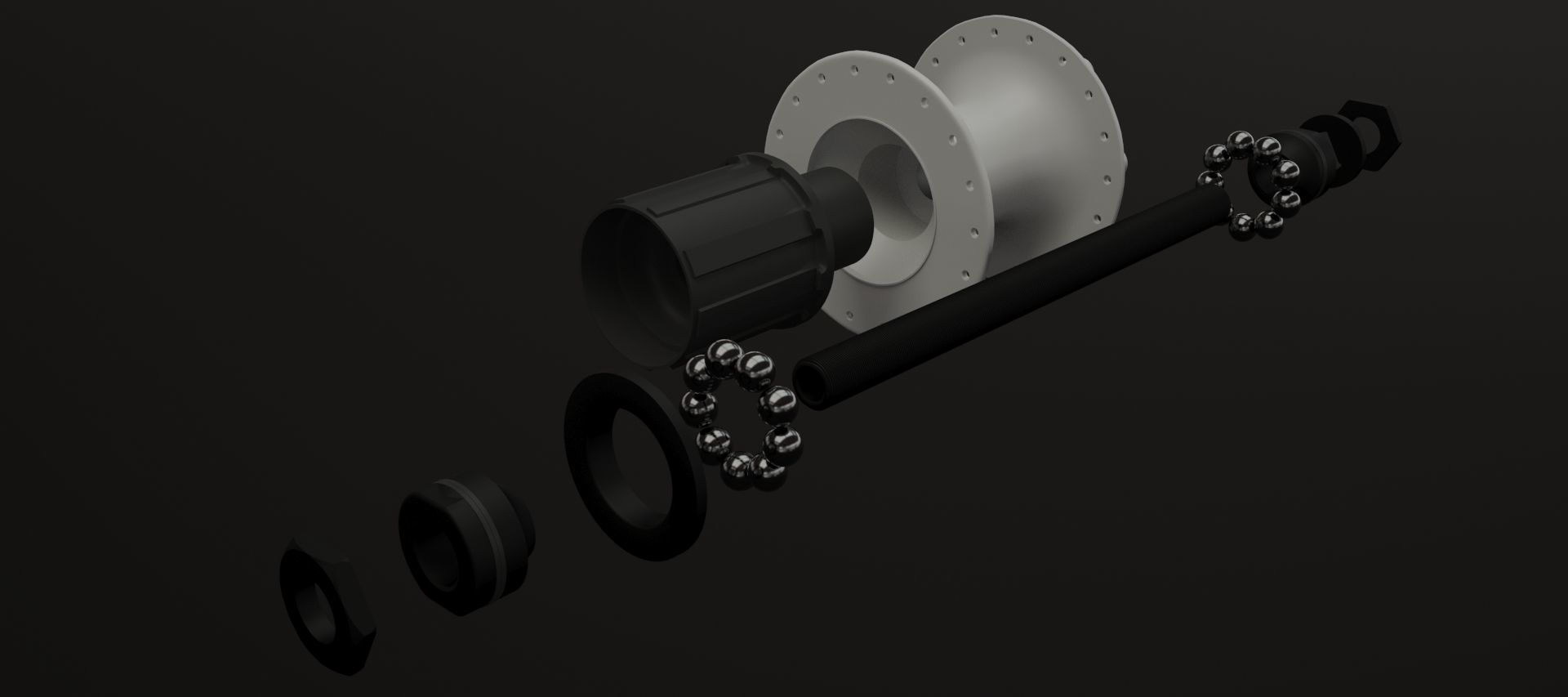 Realistic Bicycle Hub 3D model_2