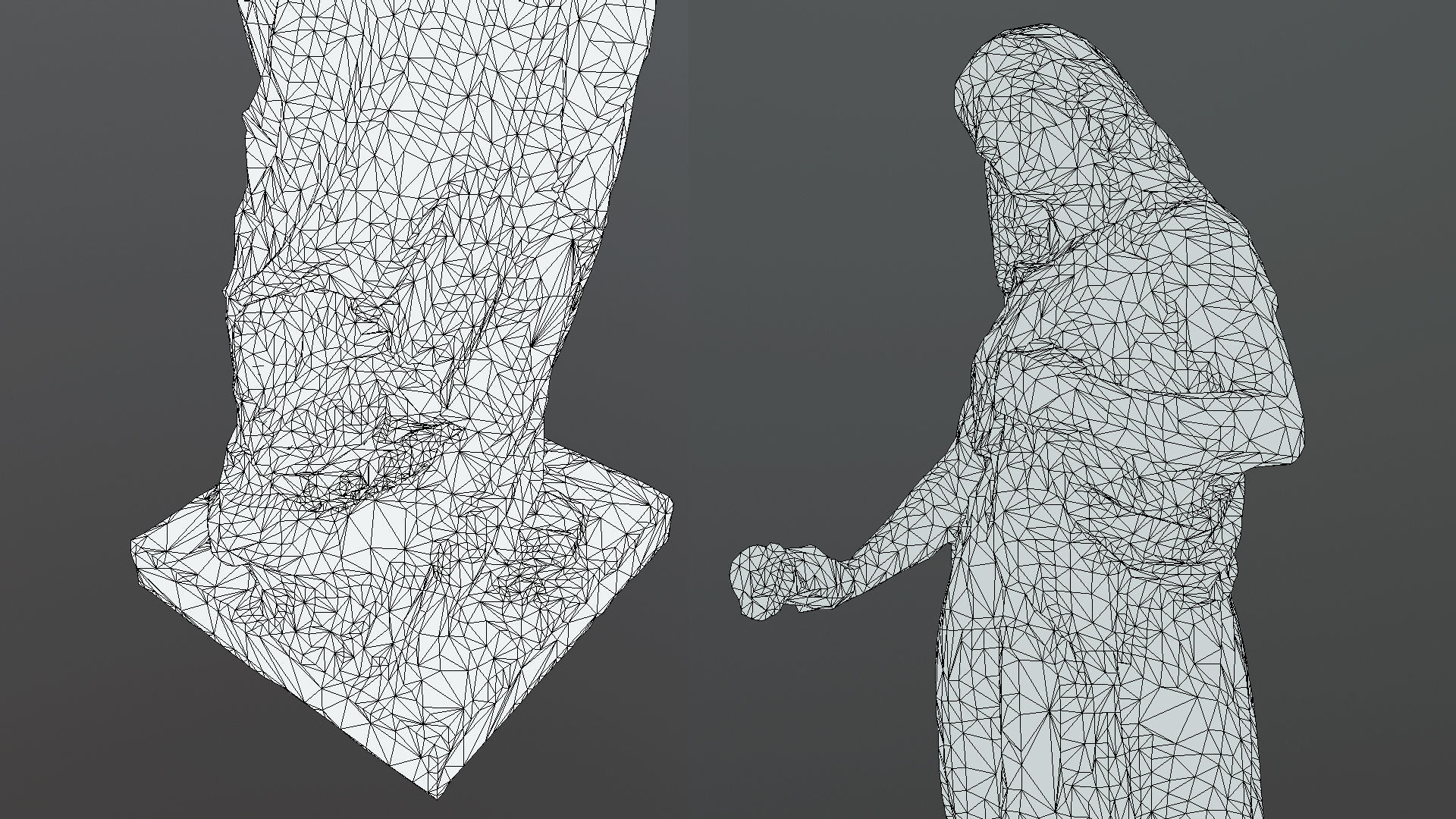 Statue of Sorrow PBR Low-poly 3D model_5