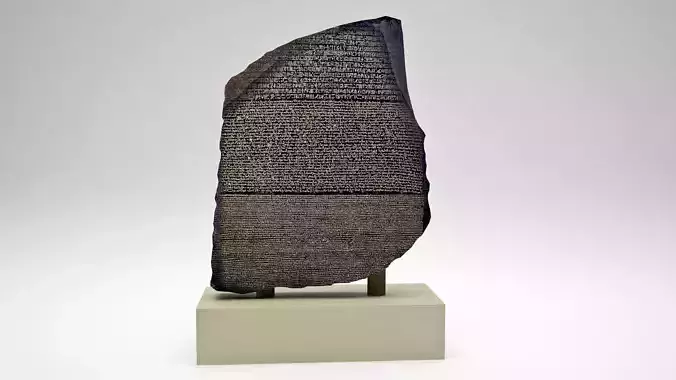 Egyptian Rosetta Stone Low-poly 3D model