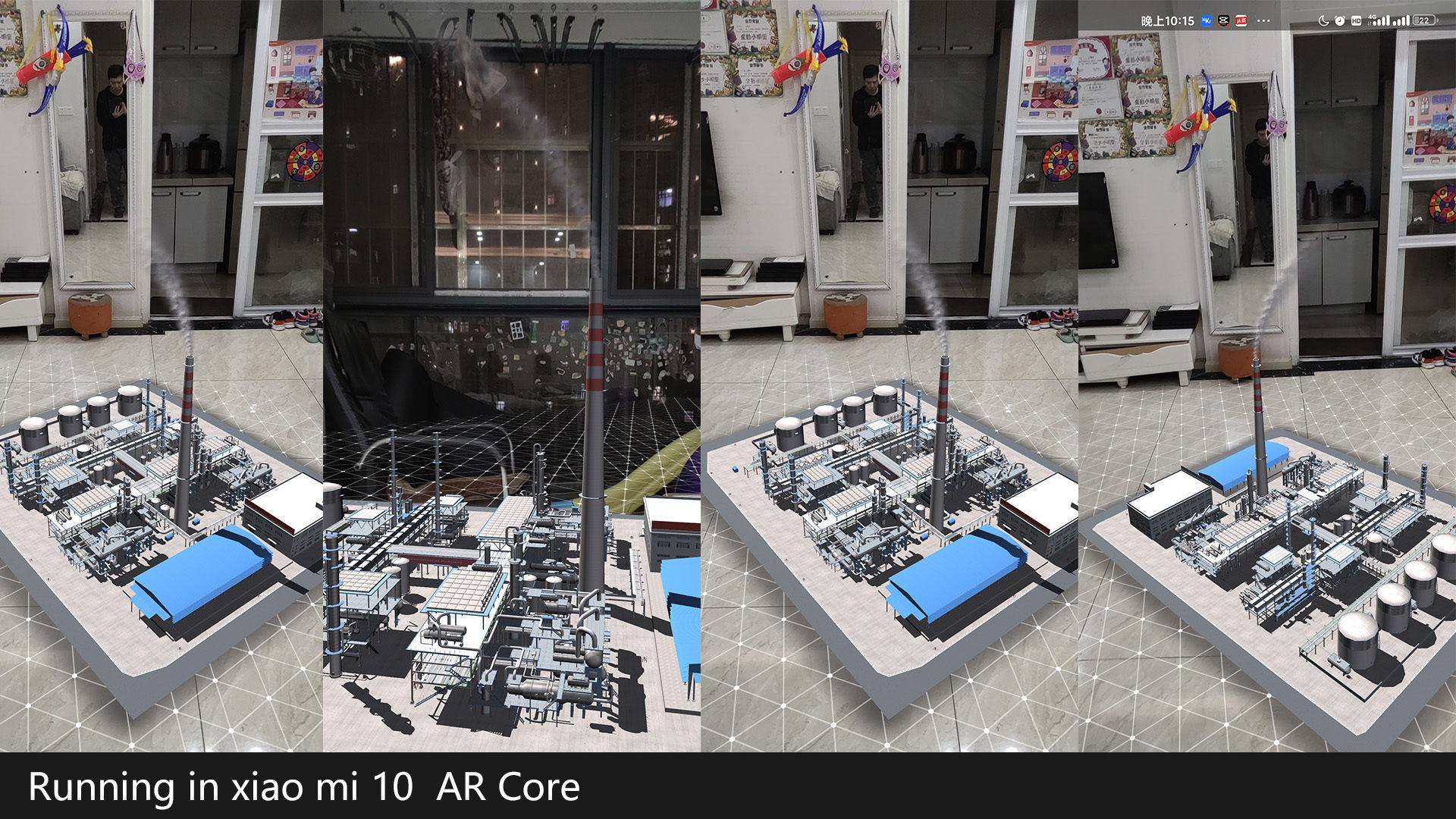 Refinery power plant Low-poly 3D model_9