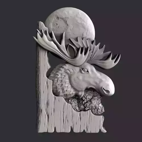 3d STL models for CNC elk